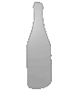 Aluminiumverbundplatte in Flasche-Form konturgefräst <br>beidseitig 4/4-farbig bedruckt