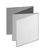 Faltblatt, gefalzt auf Quadrat 10,0 cm x 10,0 cm, 8-seiter (Zickzackfalz)<br>beidseitig bedruckt (4/4 farbig + 2 Sonderfarben HKS)